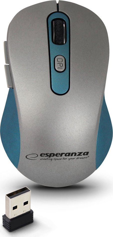 Mysz Esperanza EM131B Esperanza mysz bezprz. 2.4ghz 6d opt. usb adara niebieska