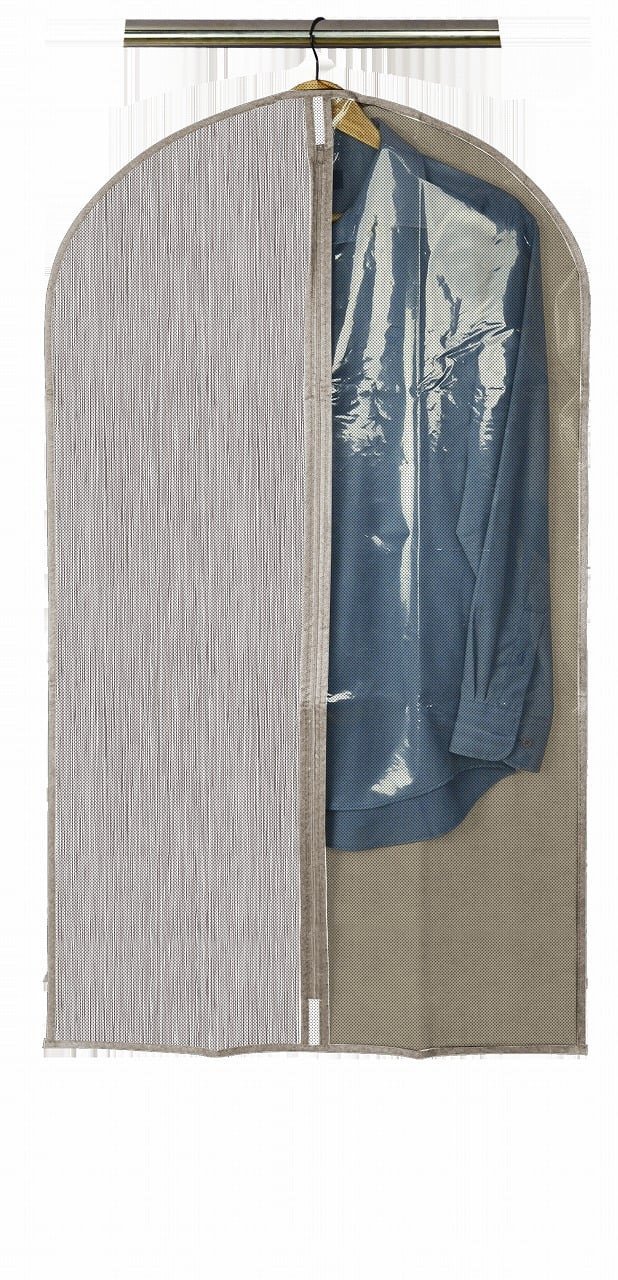 BAG FOR CLOTHES 60X100CM BEIGE TEXTILE