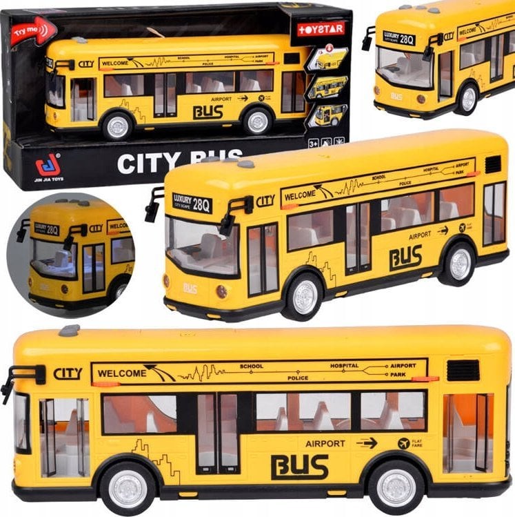 Żółty imprezowy autobus otwierane drzwi dźwięki światła muzyka ZA5222