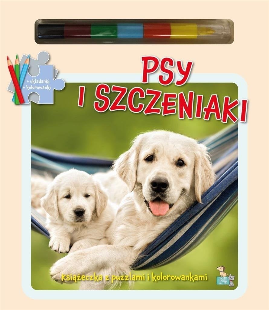 MD Creative Książeczka z puzzlami Psy i szczeniaki
