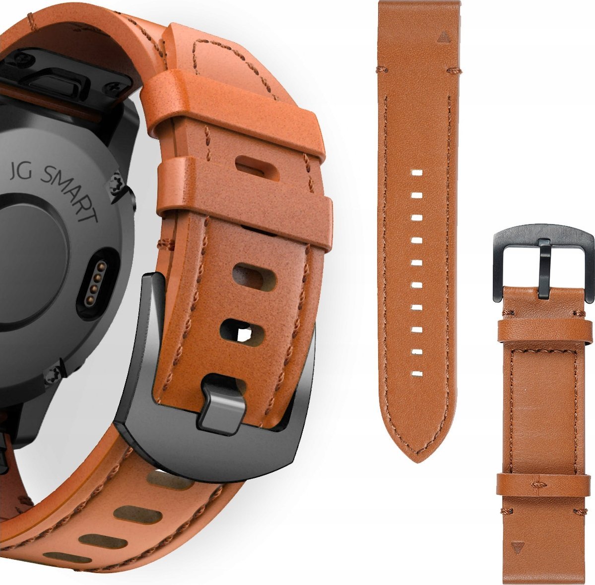 PASEK SKÓRZANY DO GARMIN FENIX 3 5X 6X PRO 7X PRO 8 51mm SAPPHIRE QUICKFIT