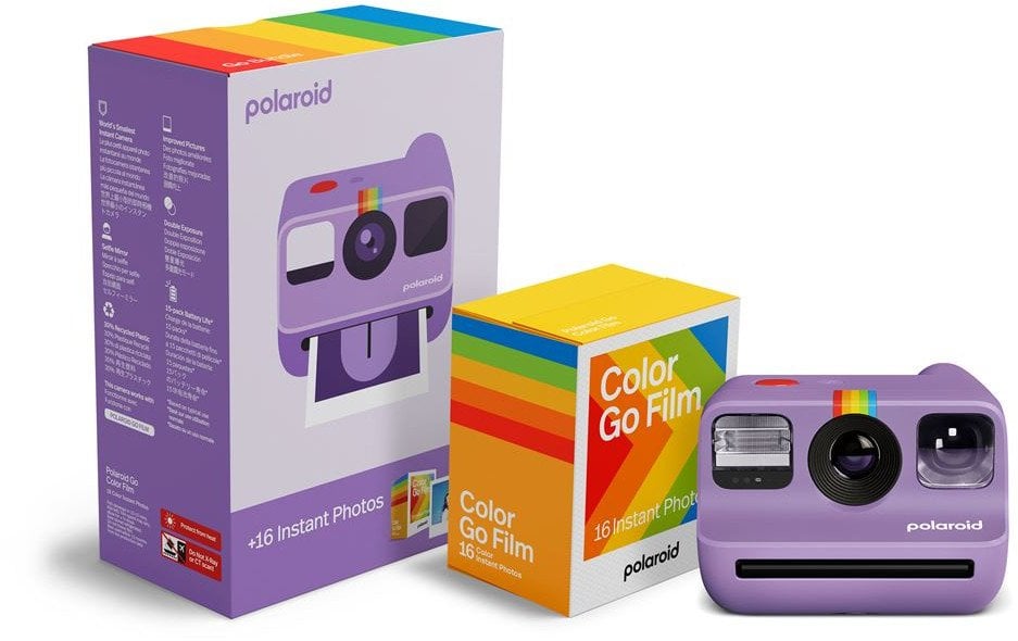 Polaroid Go Gen 2, purple + Color Film Bundle (16 photos)