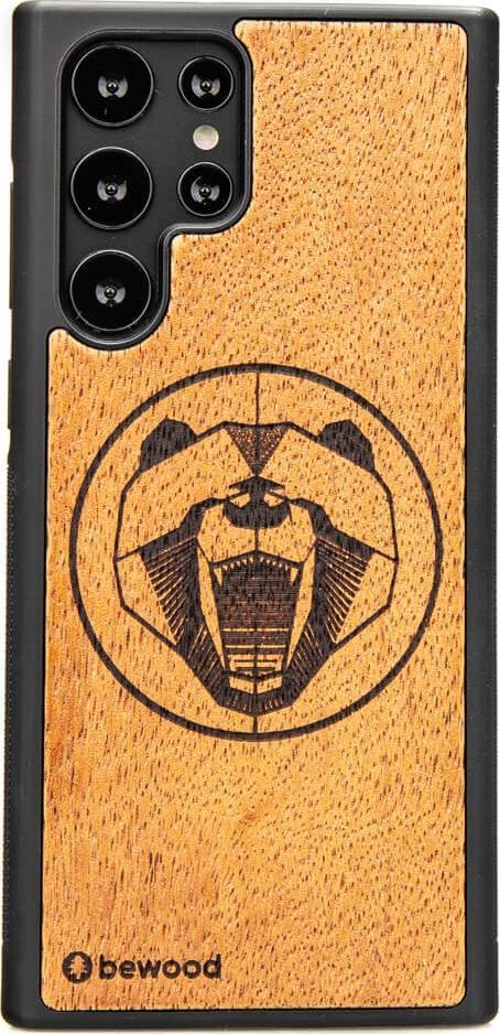 BeWood Drewniane Etui Samsung Galaxy S22 Ultra NIEDŹWIEDŹ MERBAU