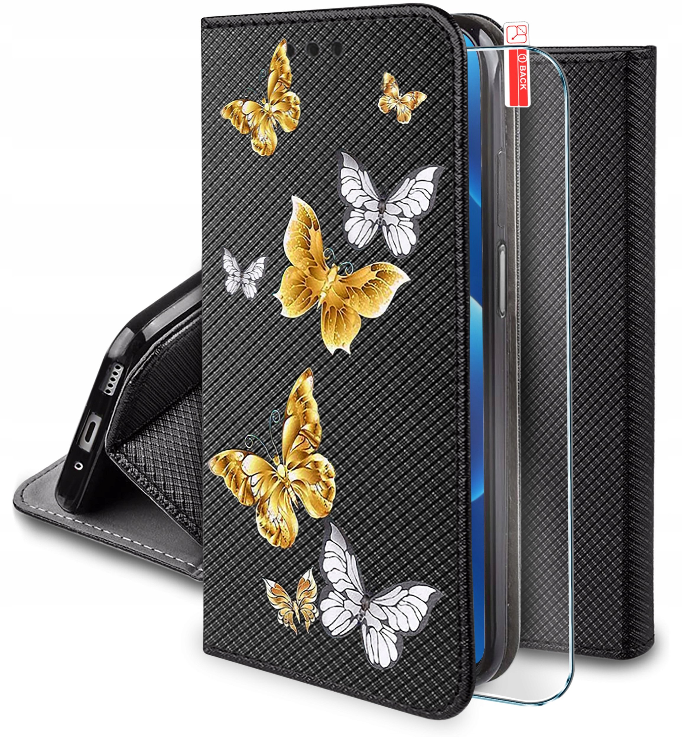 Etui do Realme C75 MAGNET WZORY CASE + SZKŁO 9H