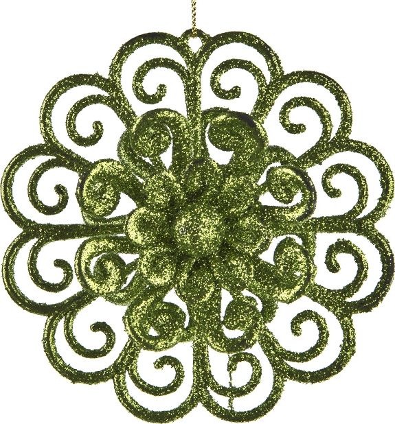 Witek Home 3x Ozdoba świąteczna kwiat zielony