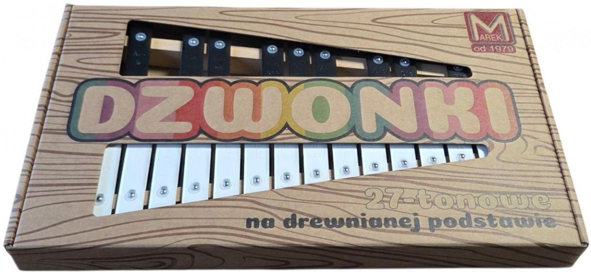 Dzwonki 27-tonowe na drewnianej podstawie