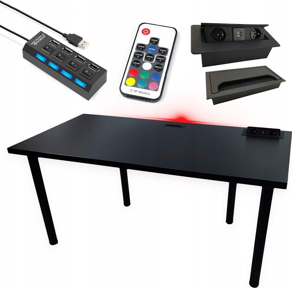 BIURKO GAMINGOWE 120x60x28 GNIAZDO USB PRODUCENT