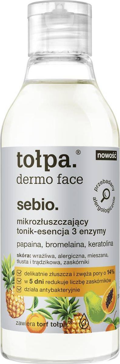 Tołpa Dermo Face Sebio Mikrozłuszczający tonik-esencja 3 enzymy 200 ml