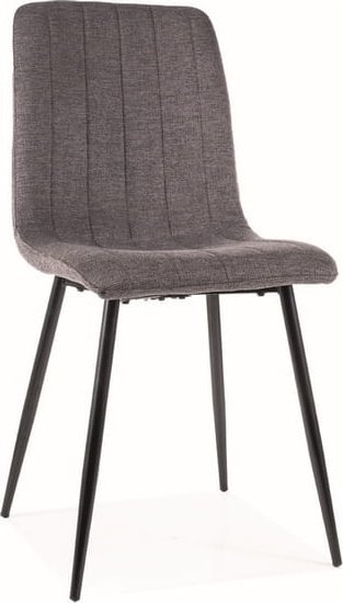 Signal Krzesło tapicerowane ALAN Brego ciemno szare