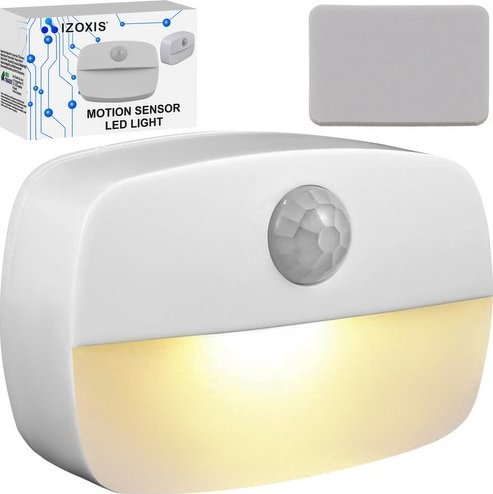 Lampka wtykowa do gniazdka Izoxis LAMPKA NOCNA LED Z CZUJNIKIEM RUCHU IZOXIS 22090