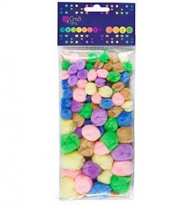 Dalprint Pompony akrylowe mix pastel