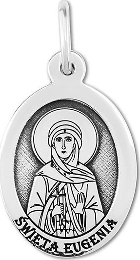 WĘC - Twój Jubiler Medalik srebrny z wizerunkiem Św. Eugeni