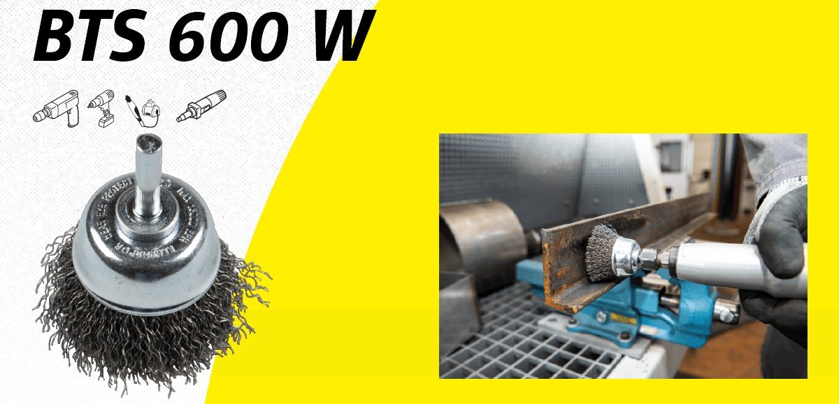 Klingspor K.SZCZOTKA GARNKOWA 50mm TRZPIEŃ BTS600W DRUT FALISTY NIERDZEWNY