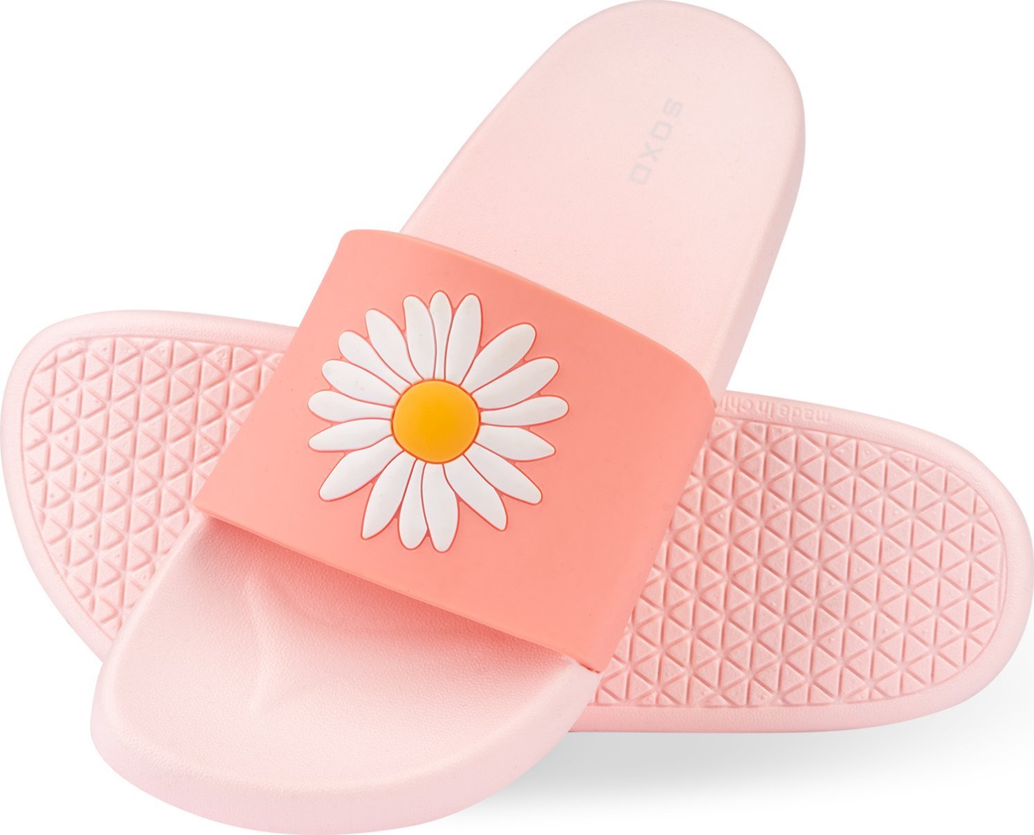 Soxo Premium Klapki Plażowe Damskie Męskie stokrotki | Idealne na Lato Wakacje i na Basen | Gumowe 3839