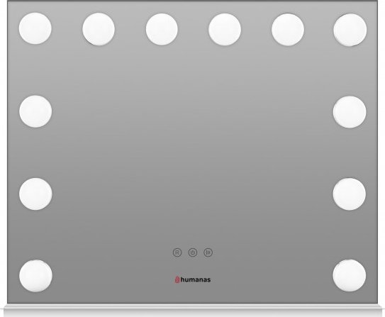 Lusterko kosmetyczne Humanas Lustro do makijażu HS-HM02 z oświetleniem LED - białe