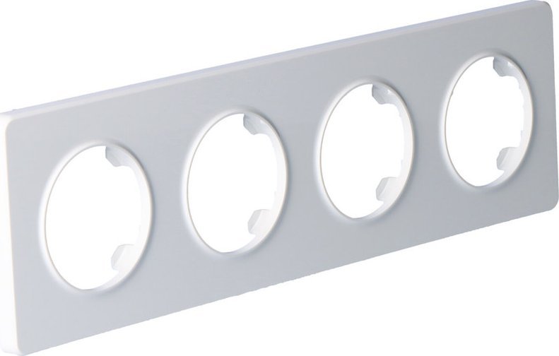 Onnline Ramka poczwórna, plastikowa, biała, BETA ONNLINE