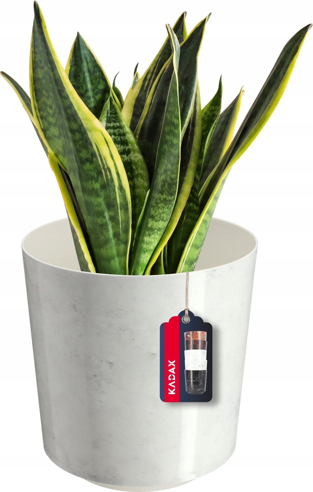 Kadax Doniczka Osłonka Na Doniczkę Biały Marmur 19x20cm