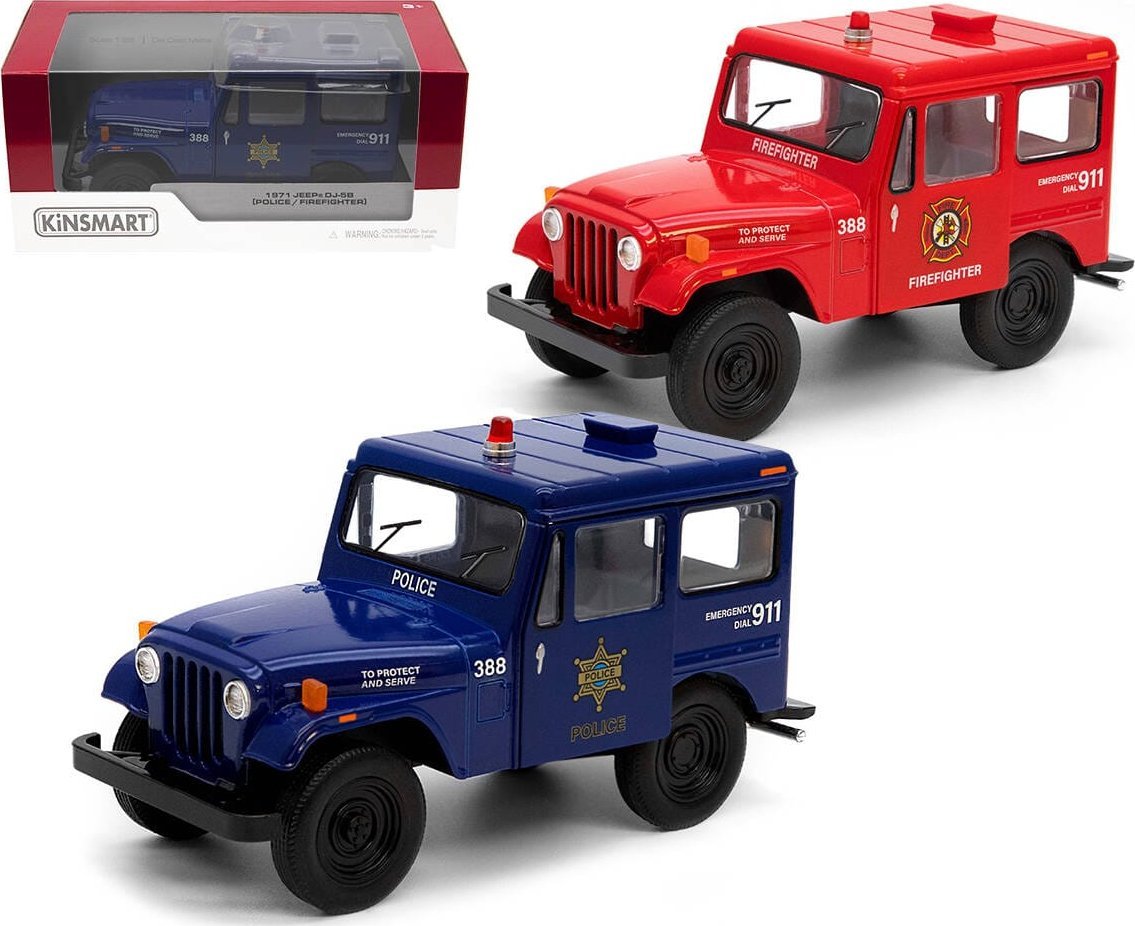 Figurka Trifox 1971 JEEP DJ-5B (POLICJA/STRAŻ) 1:26