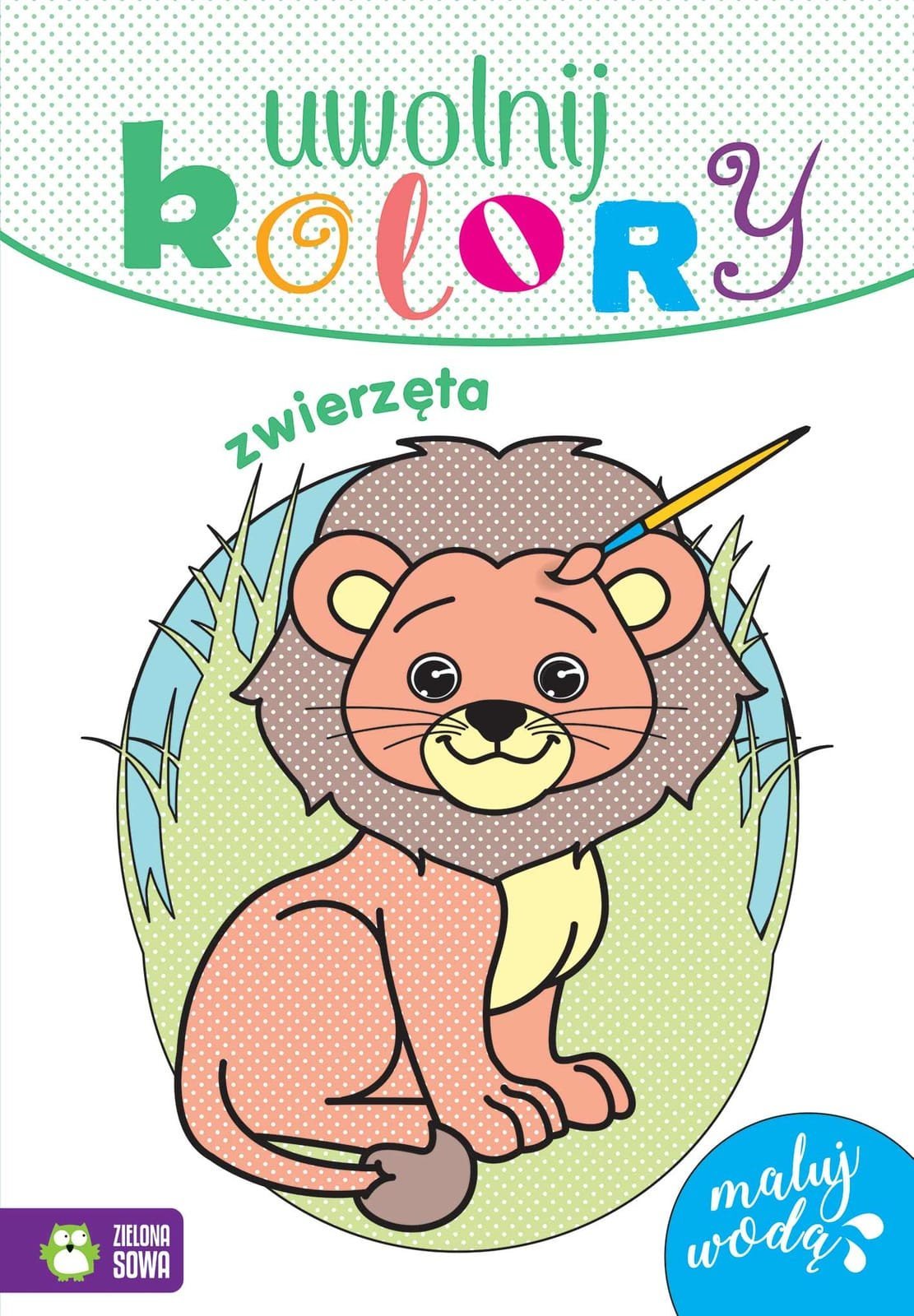 Zielona Sowa Uwolnij kolory. Zwierzęta