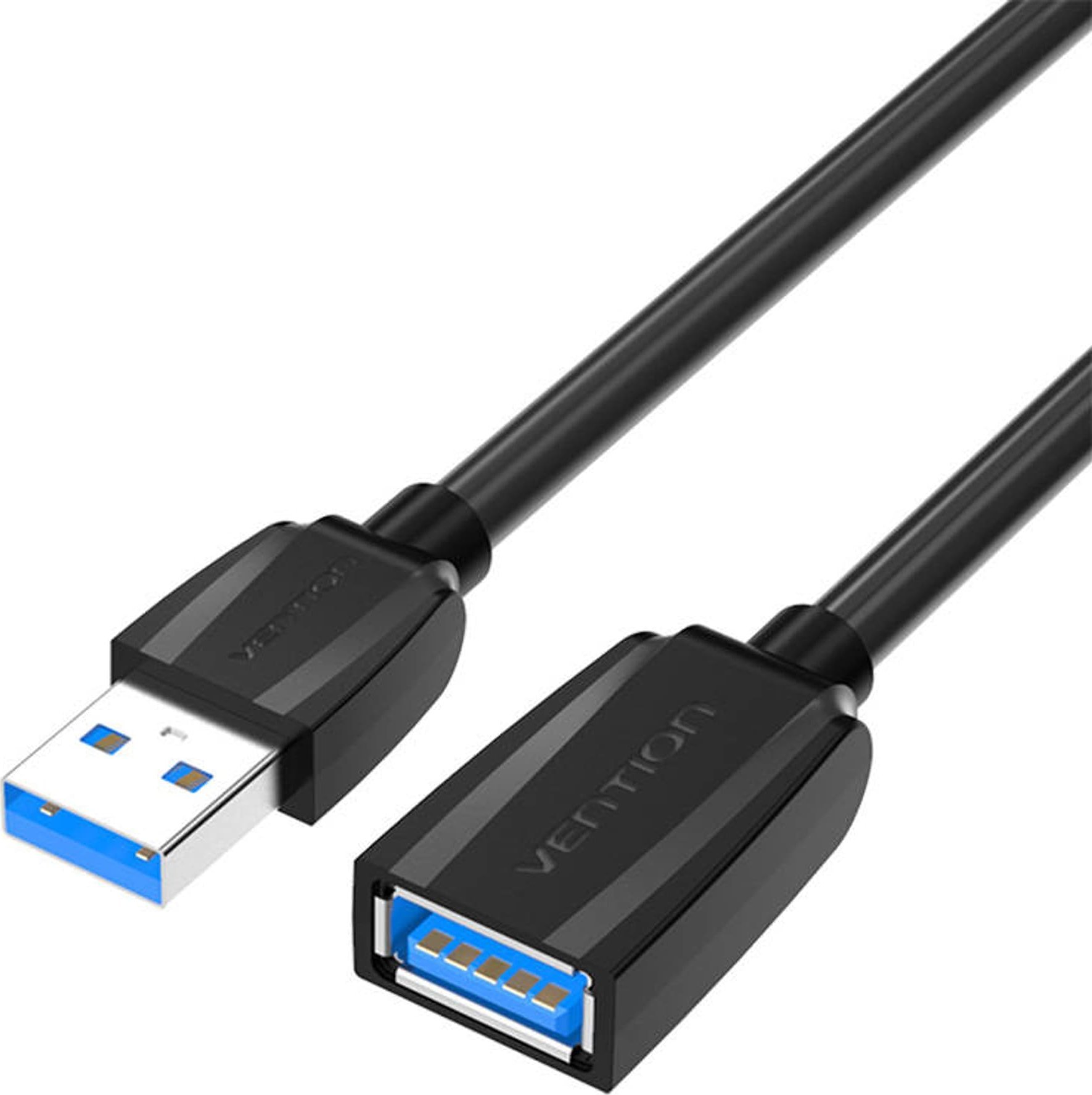 Kabel USB Vention USB-A - USB-A 1.5 m Czarny (VAS-A45-B150)