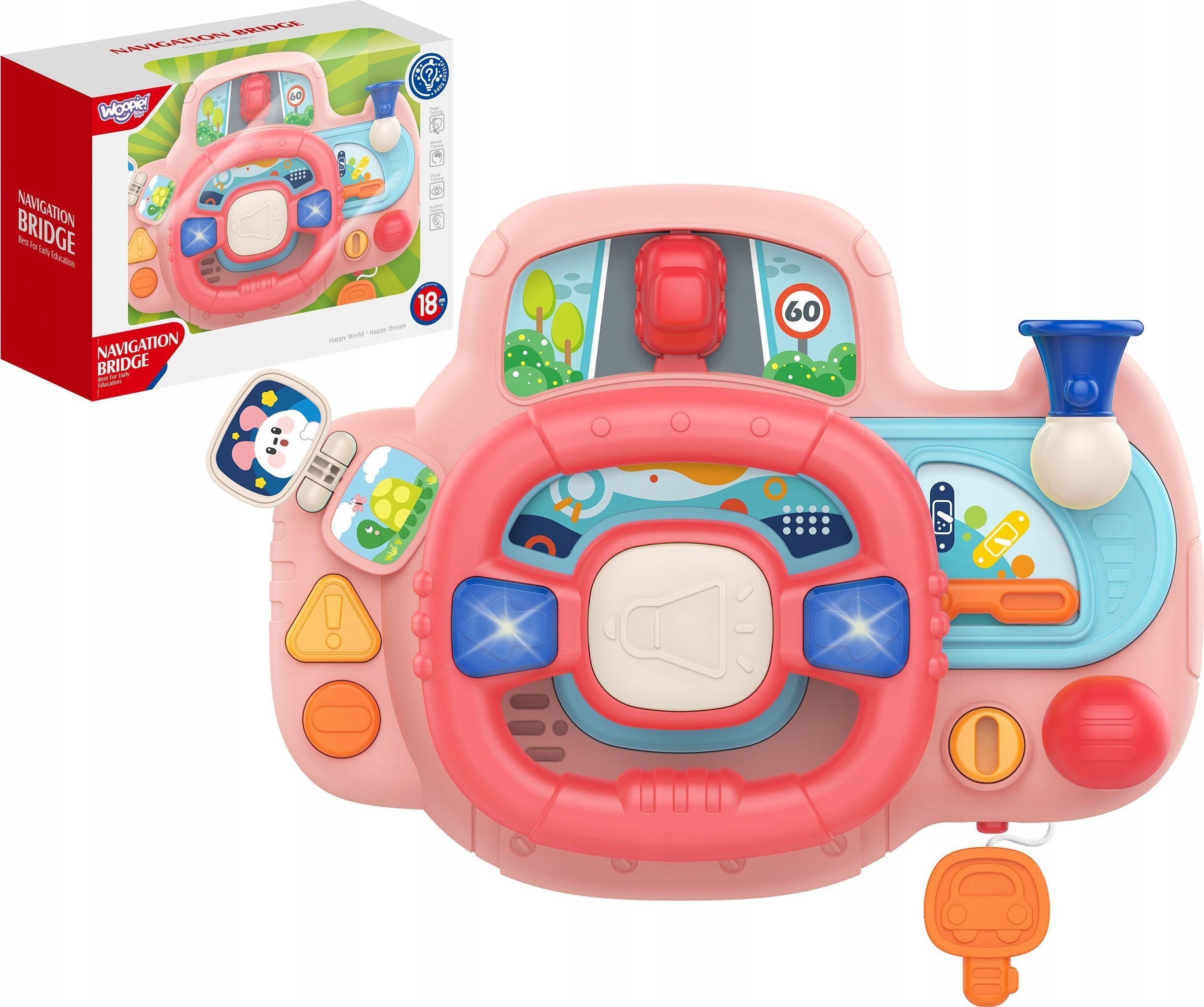 Woopie Kierownica Samochodowa Interaktywna Z Swiatłami Dźwiękiem