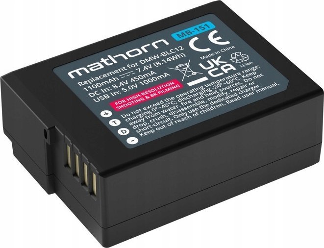 Akumulator ExtraLink Bateria Mathorn MB-151 1100mAh USB-C zamiennik DMW-BLC12