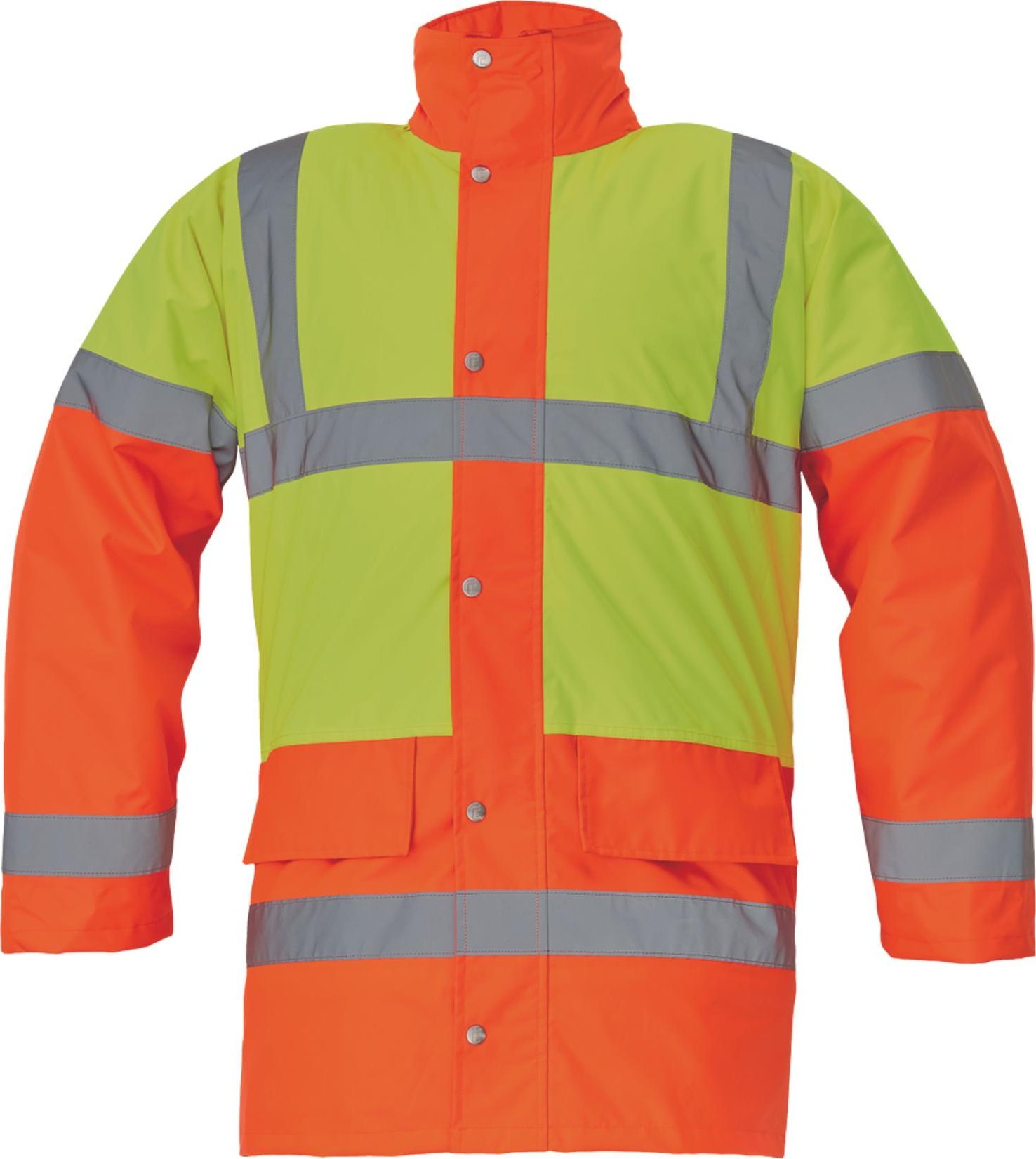 Kurtka męska CERVA SEFTON HV - ocieplana kurtka zimowa, odblaskowe taśmy, wodoodporność, rozm. XS-3XL, - czerwony odblaskowy 3XL