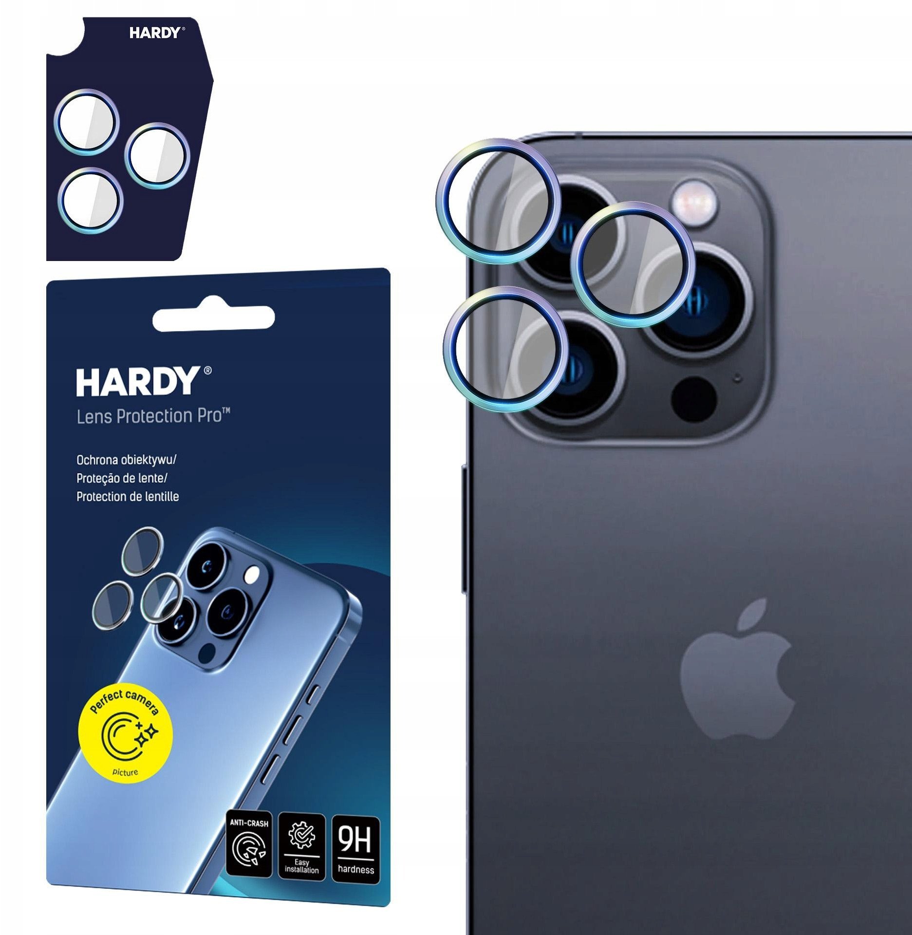 Apple iPhone 16 Pro /16 Pro Max- HARDY Lens Protection Pro Rainbow