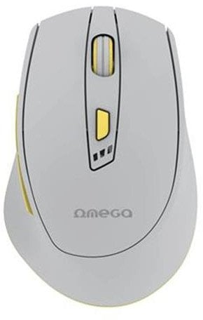 OMEGA MOUSE MYSZ BEZPRZEWODOWA WIRELESS RECHAREGABLE USB-C GREY LIME [46037]