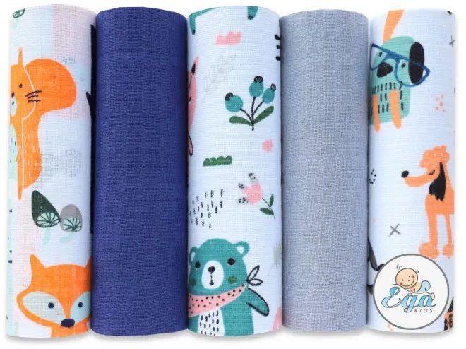 Pielucha tetra 5 szt. 70/80 Zestaw 12 CH-7411 EgaKids