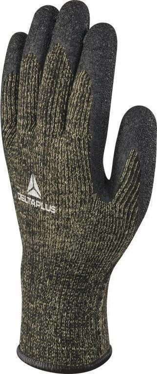 Delta Plus Rękawica dziana z Polibawełna/Para-Aramidu - Strona Chwytna Powlekana Lateksem kolor czarny 9 VV731NO09