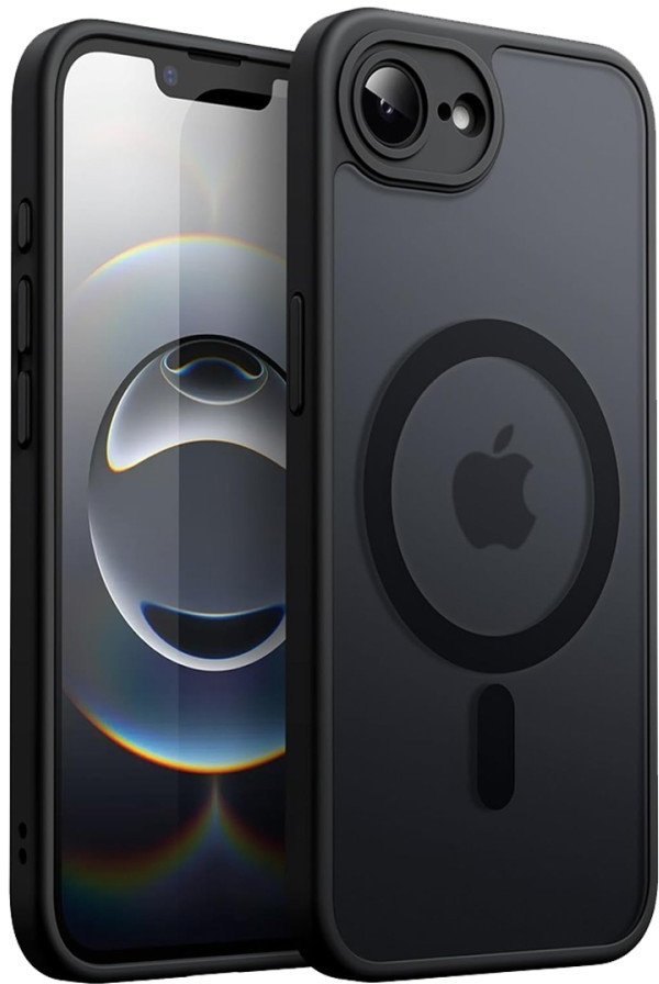 Etui matowe Supero do iPhone 16e MagSafe, czarne