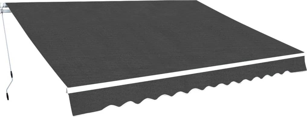 vidaXL Markiza zwijana ręcznie, 400 cm, antracytowa