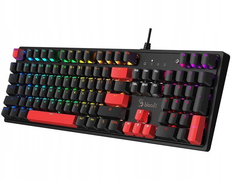 Klawiatura mechaniczna A4TECH BLOODY S520N Fire Black (BLMS RED Plus Switch)