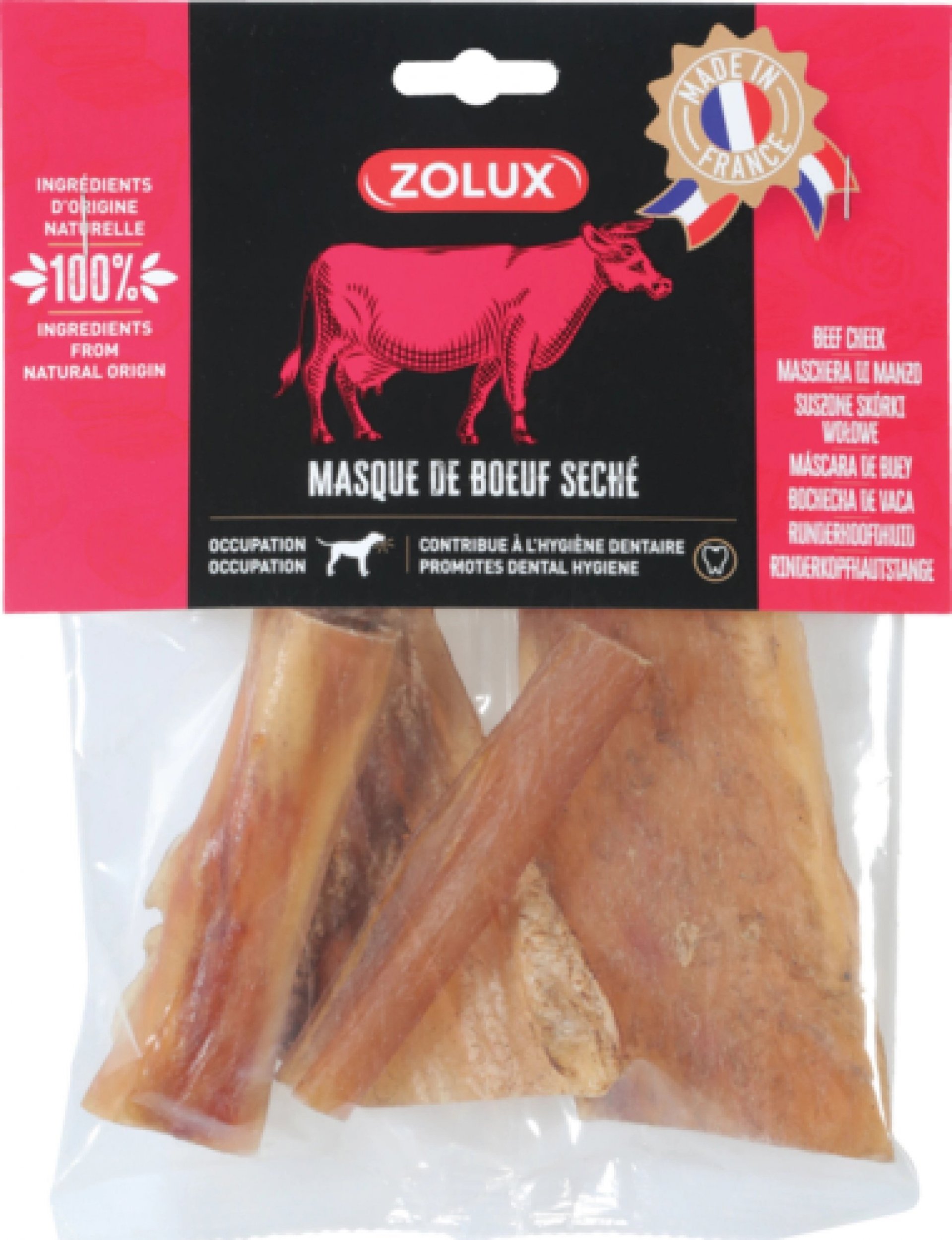 Zolux ZOLUX Suszona skóra wołowa 100 g