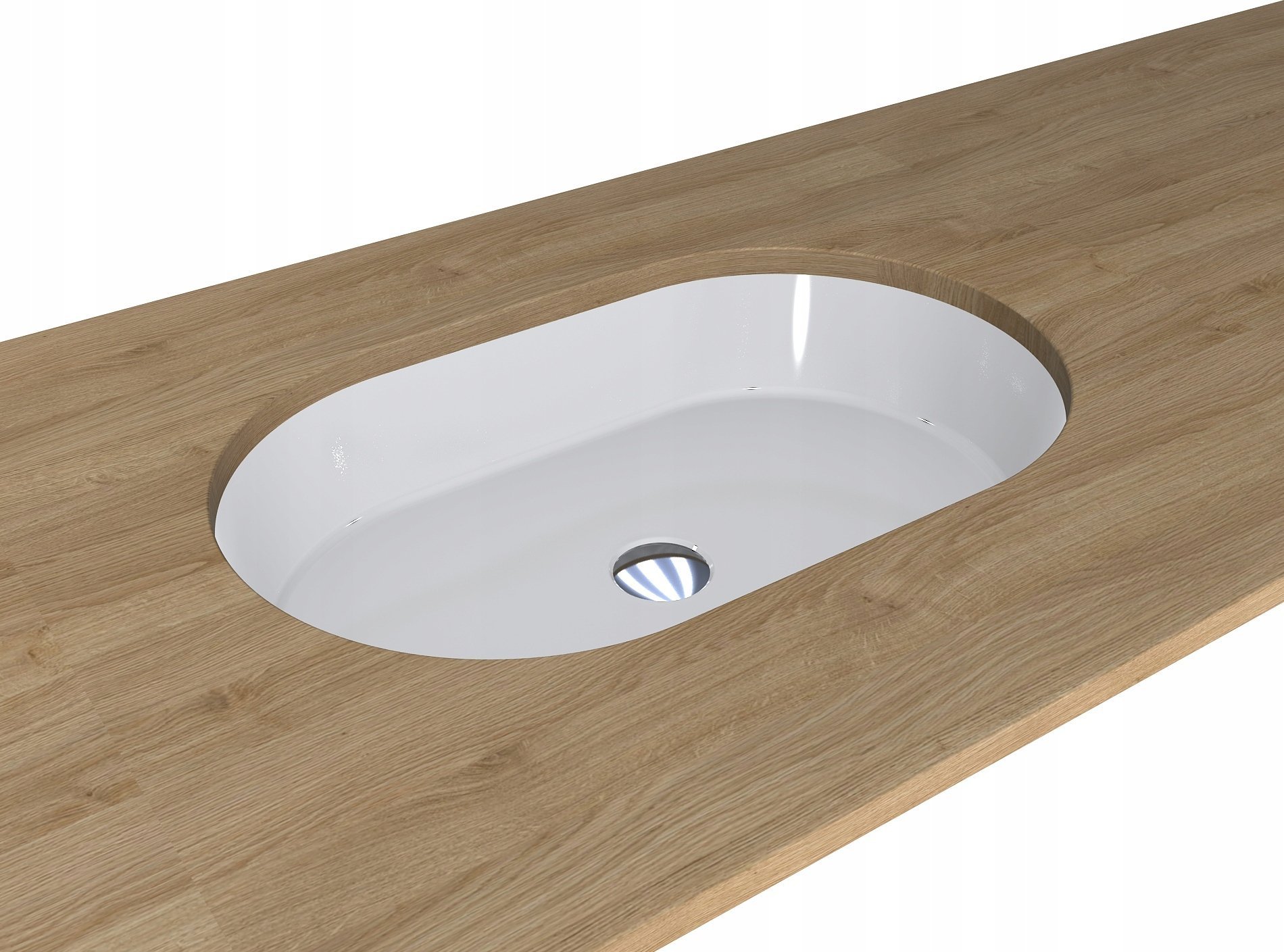 Umywalka Miraggio Umywalka podblatowa owalna 55 x 35 cm