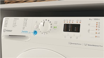 Pralka Indesit INDESIT Washing machine BWSA 61294 W EU N Energy efficiency class C, Front loading, Washing capacity 6 kg, 1151 RPM, Depth 42.5 cm, Wid