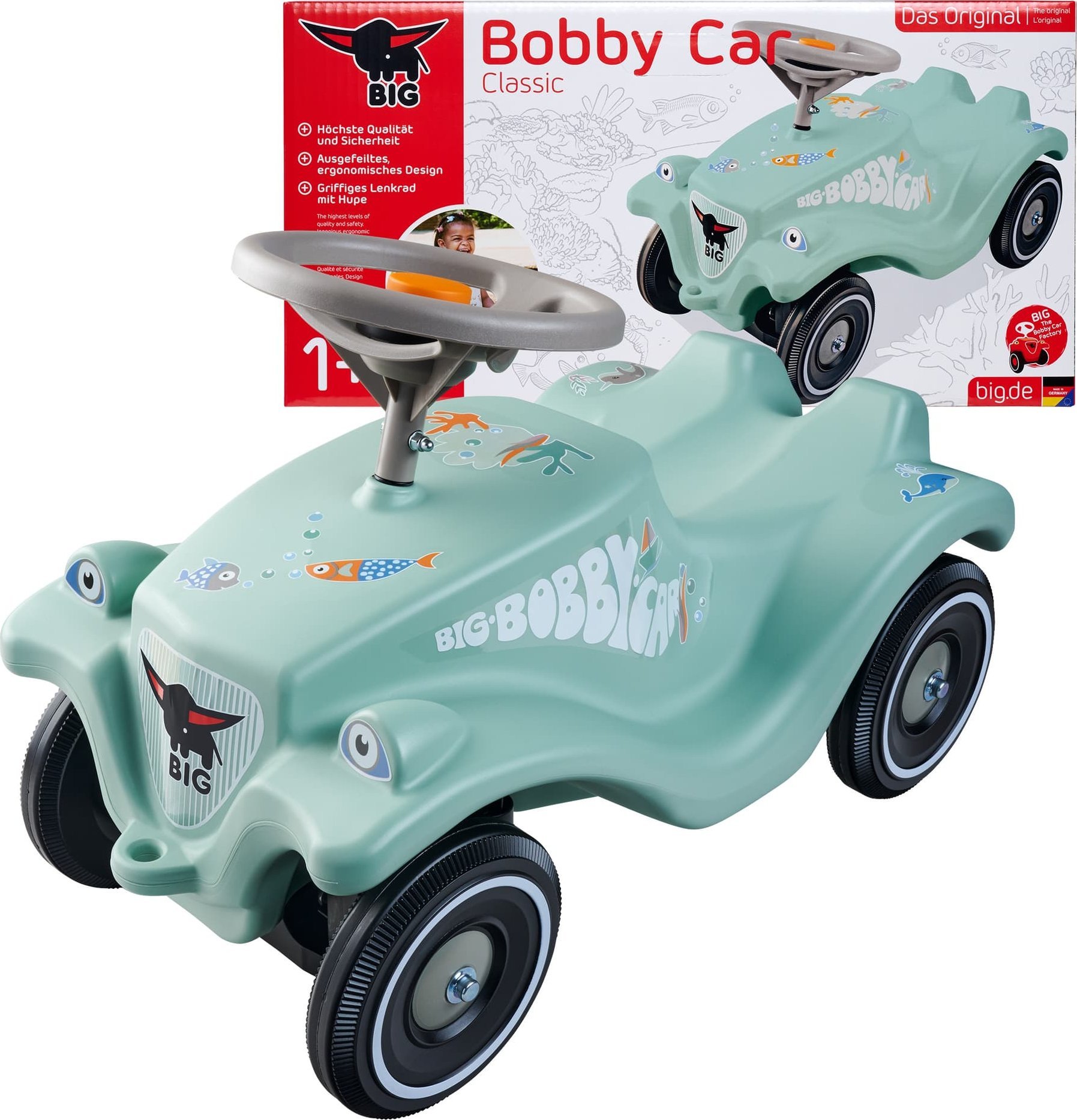 Big BIG Bobby Car Classic Green Sea