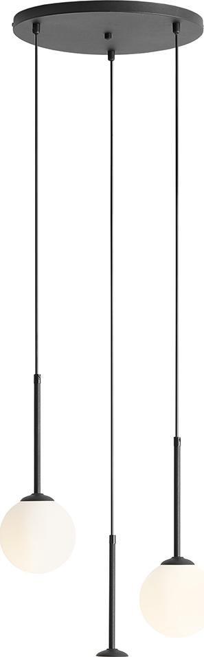 Lampa wisząca Aldex Okrągła lampa wisząca Bosso kaskada nad stół czarna biała