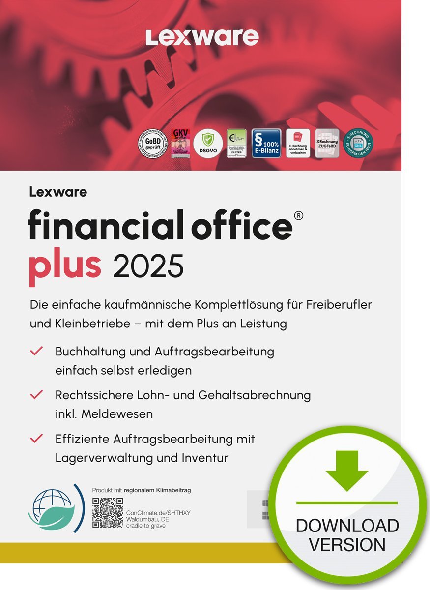 Program Lexware Lexware financial office plus 2025 "unbegrenzte Laufzeit" Download Księgowość