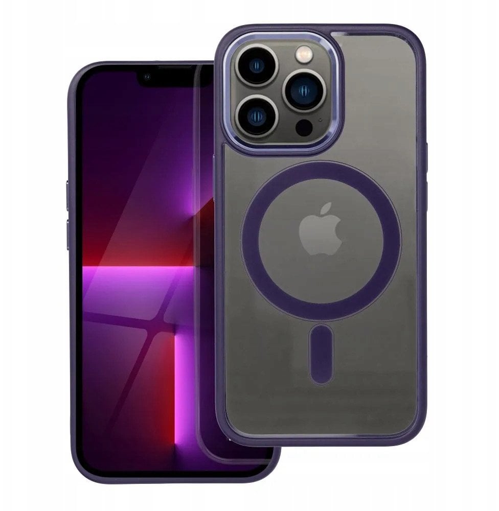 Futerał COLOR EDGE MAG COVER kompatybilny z MagSafe do IPHONE 13 fioletowy