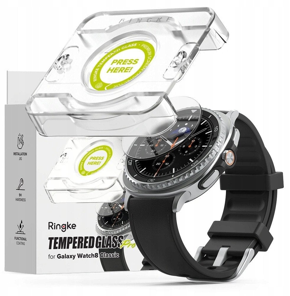 Szkło hartowane Ringke Tempered Glass Pro do Samsung Galaxy Watch 8 Classic 46mm Clear [2 PACK]