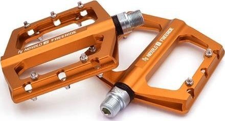 Nexelo Pedały platforma NEXELO SUPREME FREERIDE, łożyska maszynowe, wymienne piny Wybierz kolor: Pomarańczowy