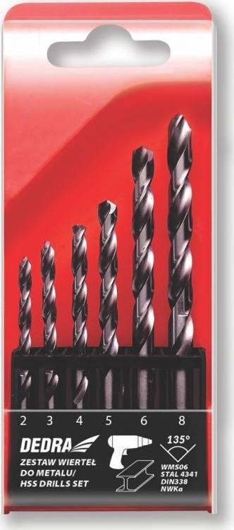 Wiertło Dedra Zestaw wierteł Dedra WMS06 6 szt. do metalu
