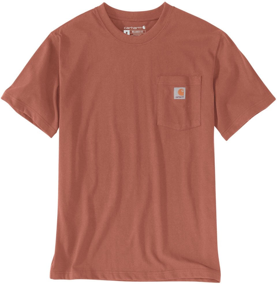 Carhartt Koszulka Carhartt Heavy K87 Pocket Terracotta
