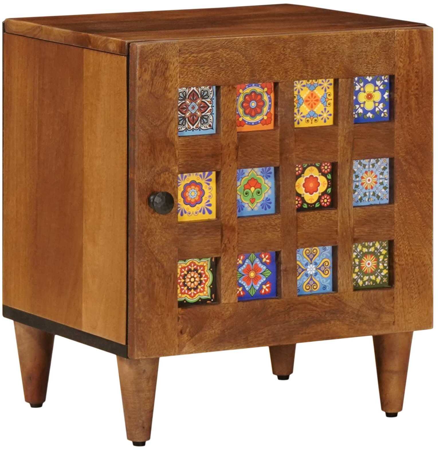 vidaXL Szafka Nocna Brązowy 40 x 33,5 x 46 cm Drewno mango