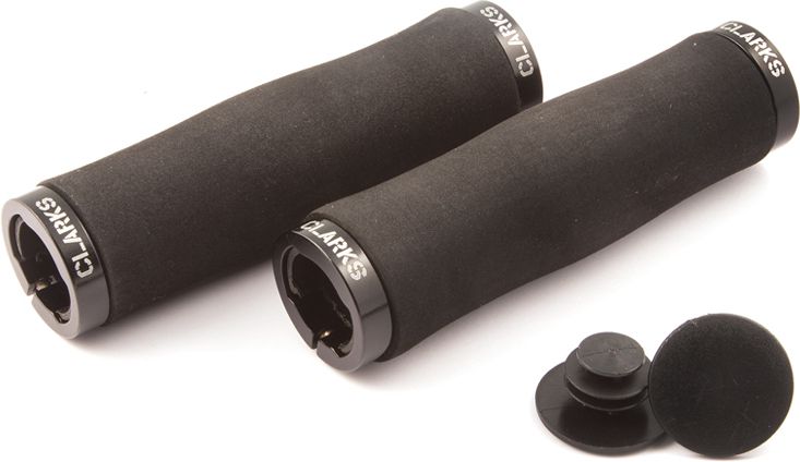 Clarks Chwyty kierownicy CLARK'S CLO223 LOCK-ON 130mm neoprenowe czarne klamry anodyzowane