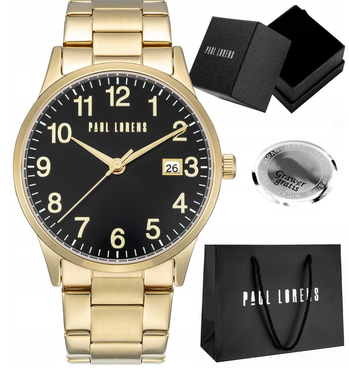 Zegarek męski Paul Lorens PABLO-1D1c Z GRAWEREM