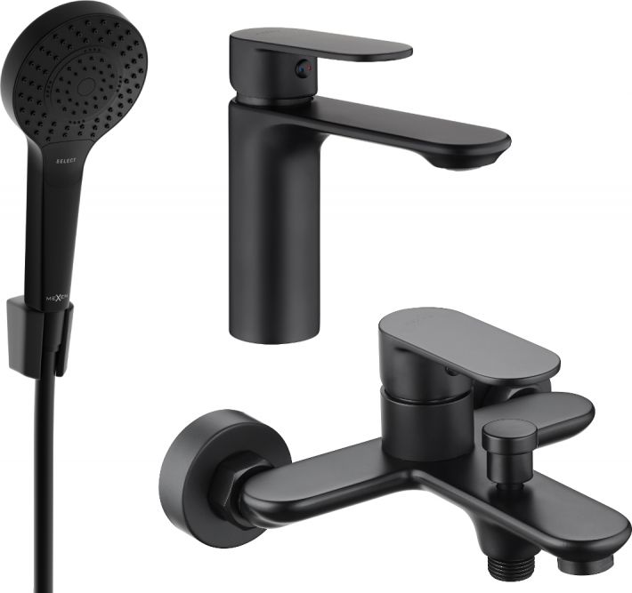 Mexen Mexen Milo R05 zestaw wannowy, czarny - 71303R05-70