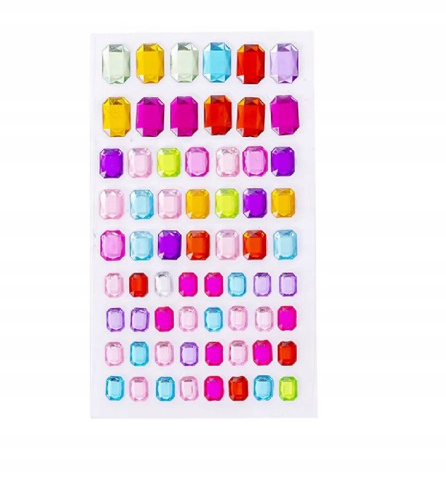 Diamenciki diamenty naklejki na twarz kryształki 3D prostokąty